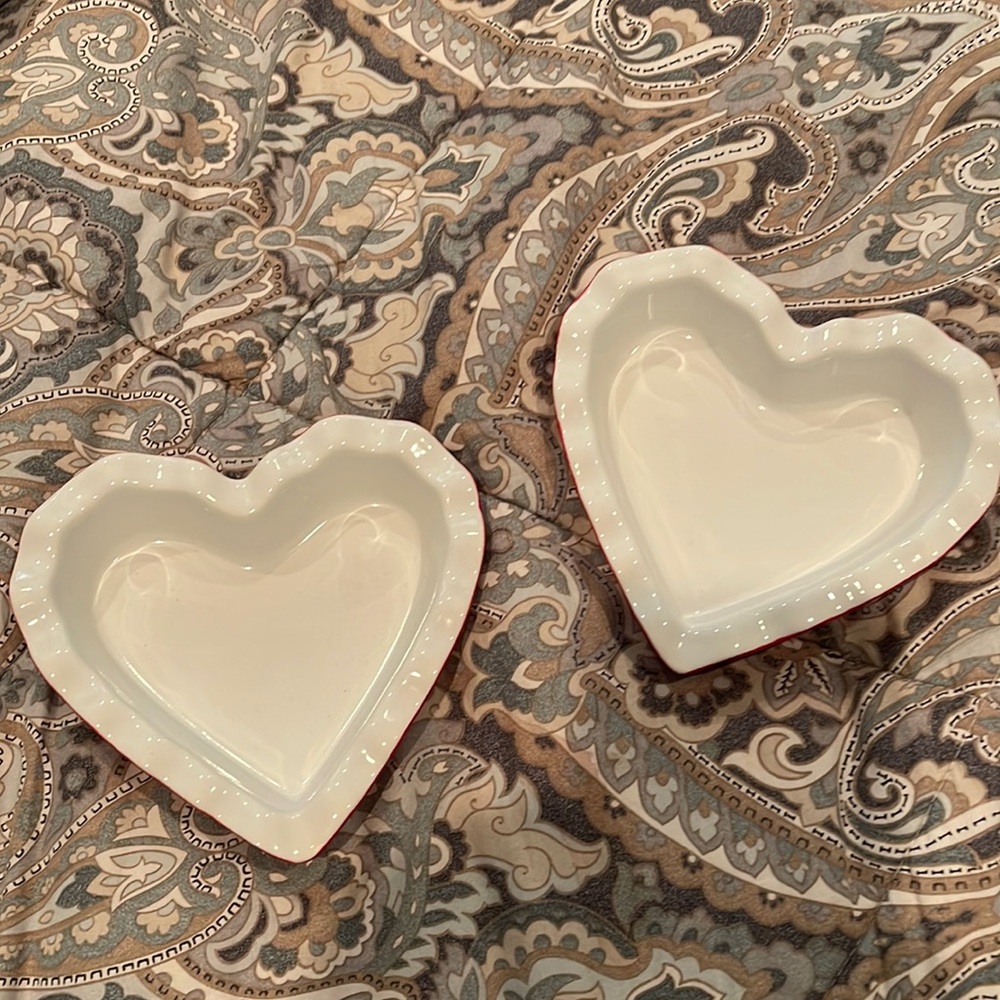 Crate and Barrel Valentine Candy Dishes